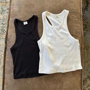 Aritzia Wilfred Ribbed Tank Top Set